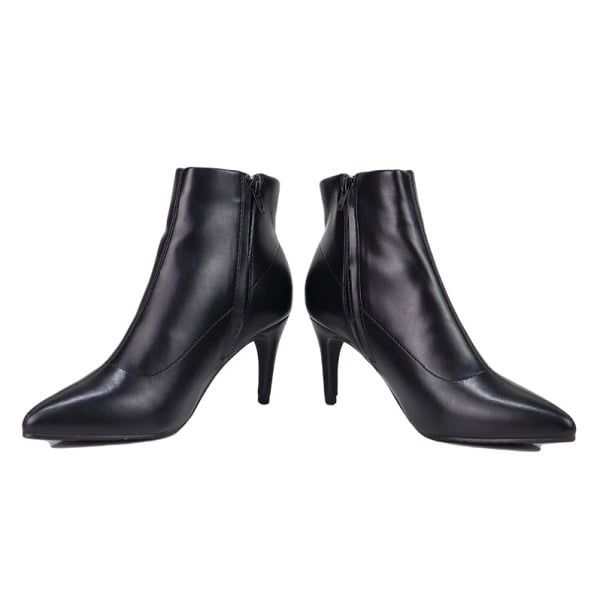 Giày Boot Nữ Cổ Thấp Gót Nhọn Cao 8cm Cillie Màu Đen 1222 (Store 5703)