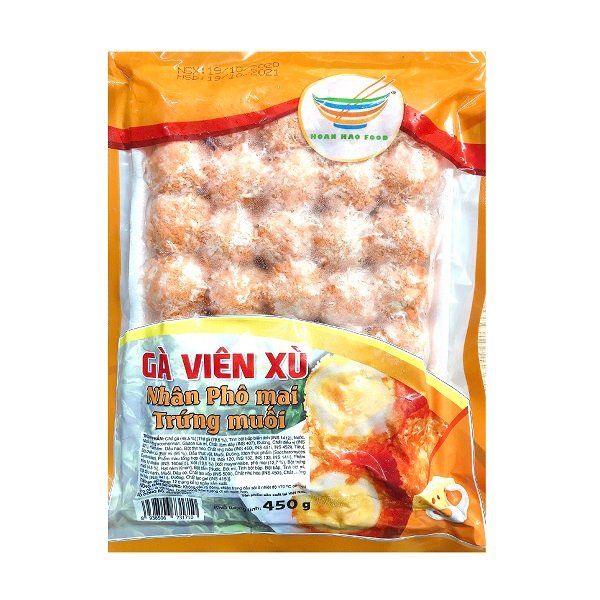 Gà Viên Xù Nhân Phô Mai Trứng Muối Hoàn Hảo Food 450g