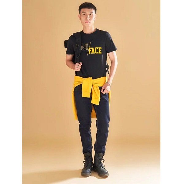 Áo Thun Nam Couple TX Màu Đen MTS 1010 (Store 5703)
