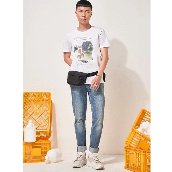 Áo Thun Nam Couple TX Màu Trắng MTS 1003 (Store 5703)