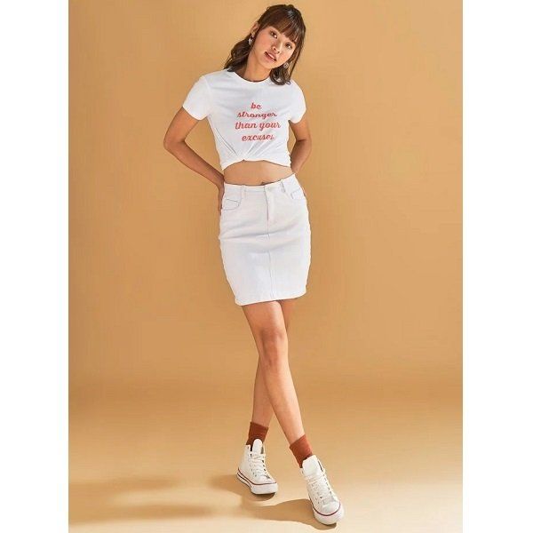 Áo Thun Nữ Couple TX Màu Trắng WTS 2018 (Store 5703)