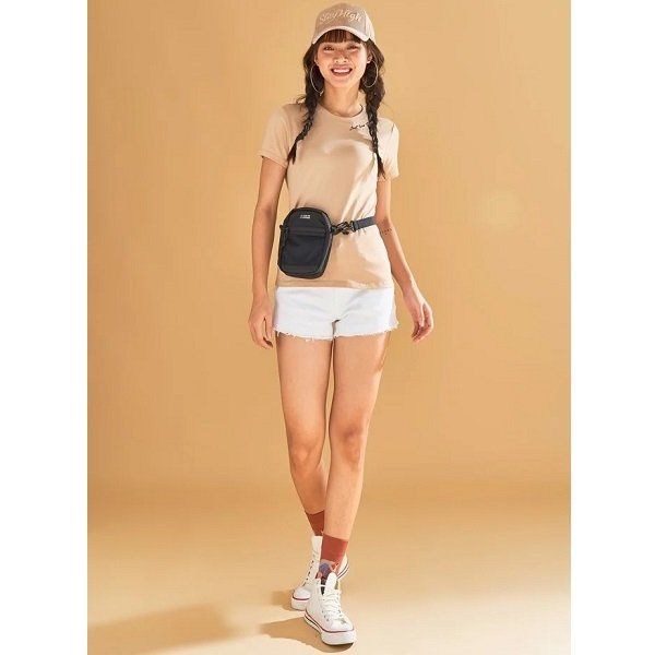 Áo Thun Nữ Couple TX Màu Nâu Nhạt WTS 2019 (Store 5703)