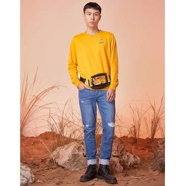 Áo Sweater Nam Couple TX Màu Vàng MSW 1003 (Store 5703)