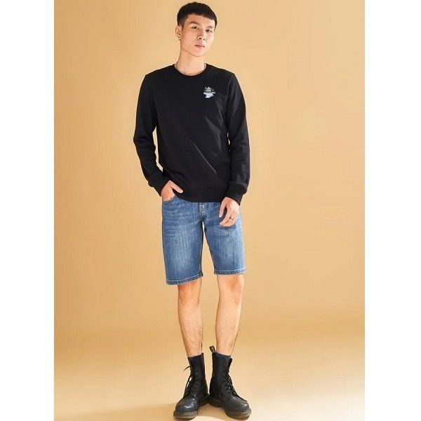 Áo Sweater Nam Couple TX Màu Đen MSW 1003 (Store 5703)