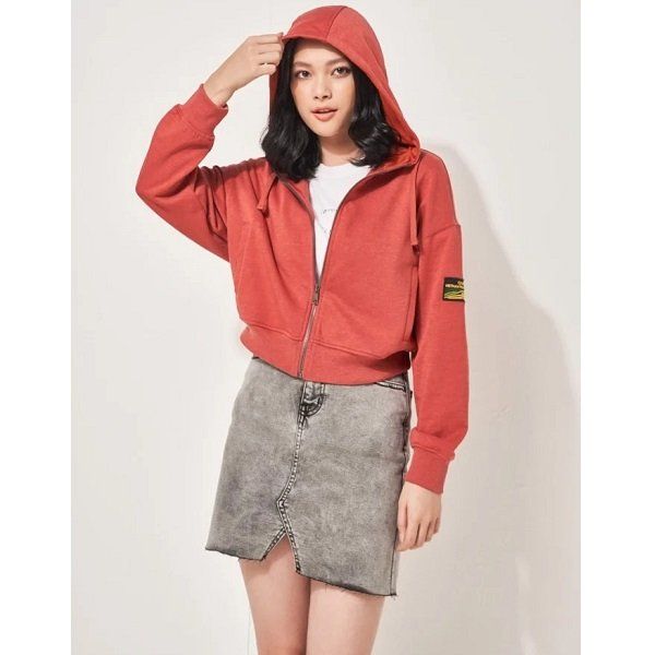 Áo Khoác Thun Nữ Couple TX Màu Cam WOK 2002 (Store 5703)