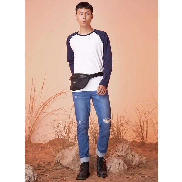 Áo Thun Nam Couple TX Màu Xanh Đen MTS 1008 (Store 5703)