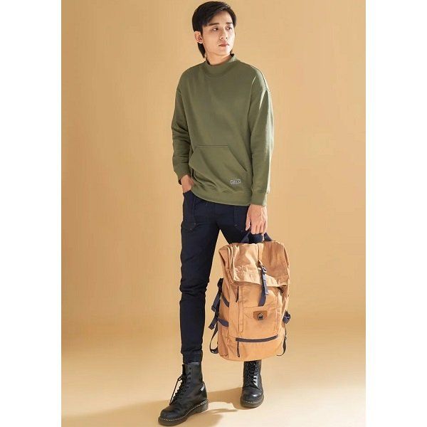 Áo Sweater Nam Couple TX Màu Rêu MSW 1004 (Store 5703)