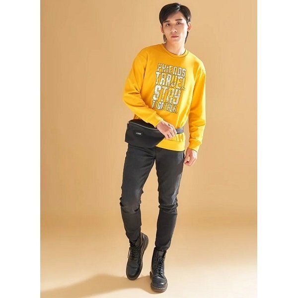 Áo Sweater Nam Couple TX Màu Vàng MSW 1005 (Store 5703)