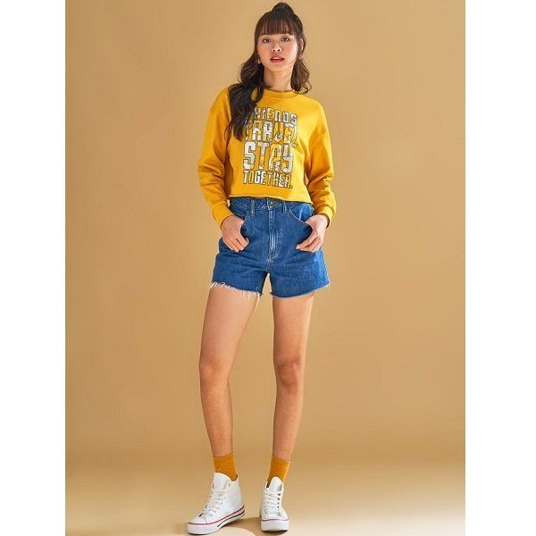 Áo Sweater Nữ Couple TX Màu Vàng WSW 2005 (Store 5703)