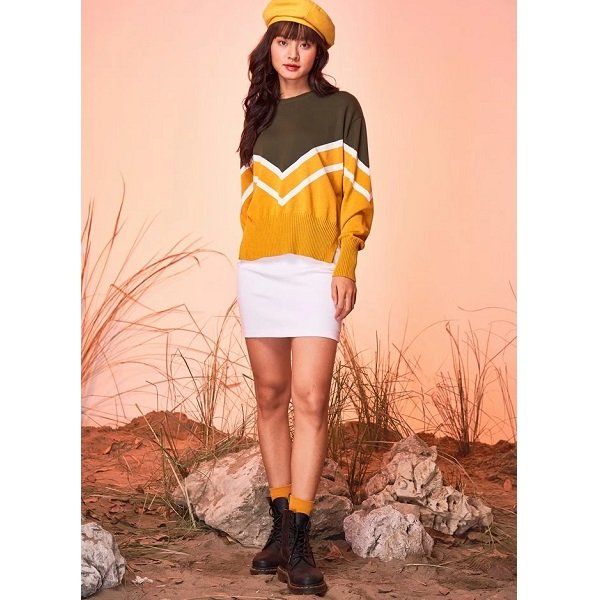 Áo Len Nữ Couple TX Màu Rêu Vàng WOS 2001 (Store 5703)