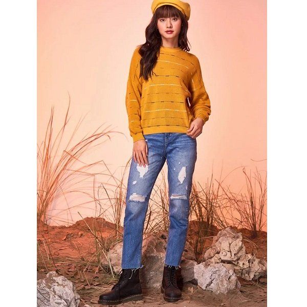 Áo Len Nữ Couple TX Màu Vàng WOS 2002 (Store 5703)
