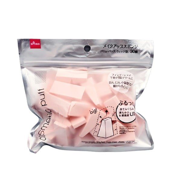 Daiso Bịch Mút Trang Điểm Tam Giác 30 Miếng