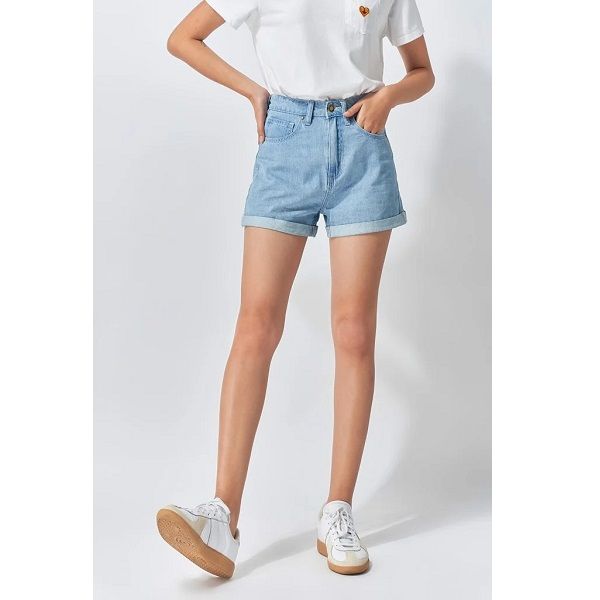 Quần Jeans Nữ Ngắn Couple TX Màu Xanh Nhạt WSR 2001 (Store 5703)