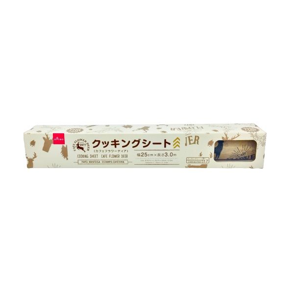 Daiso Cuộn Giấy Gói Thực Phẩm Họa Tiết Cafe Flower Deer 25Cmx3m 2 Mẫu