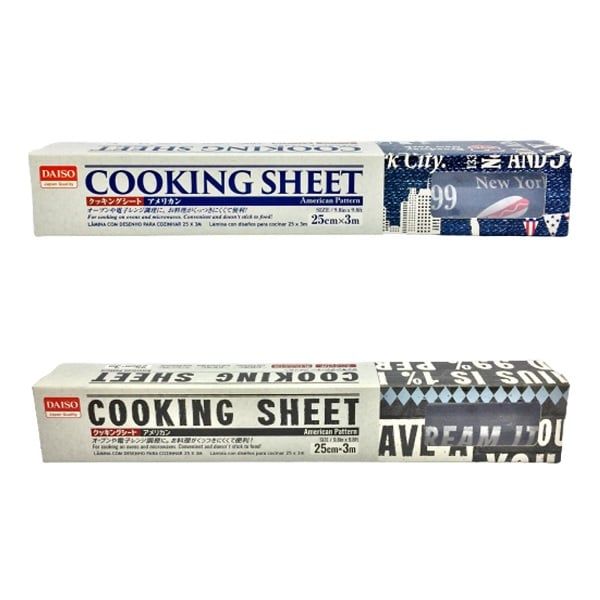 Daiso Cuộn Giấy Gói Thực Phẩm Họa Tiết American Pattern 25Cmx3m 2 Mẫu