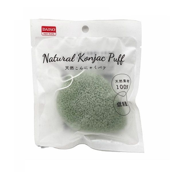 Daiso Bông Bọt Biển Tẩy Tế Bào Chết Cho Da Mặt Natural Konjac Puff Drop