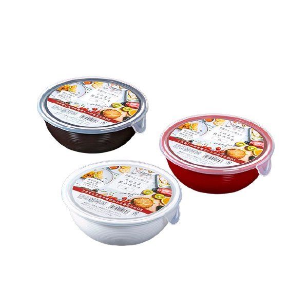Daiso Chén Nhựa Kèm Nắp Size Lớn Nakaya 1.05L Đỏ/Trắng/Đen (Inbox Màu)