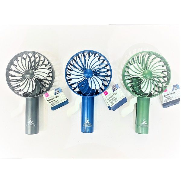Daiso Quạt Cơ Cầm Tay Lưới Đen/Xanh Dương/Xanh Lá (Inbox Chọn Màu)