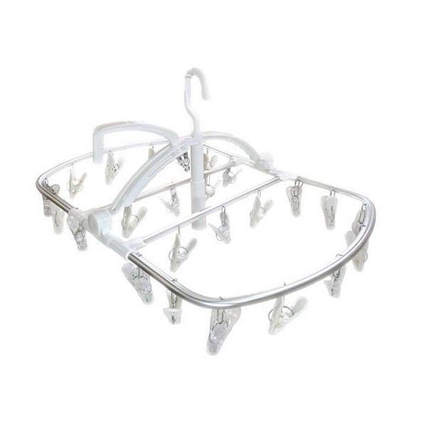 Máng Treo Đồ Vuông Nhôm 24 Kẹp