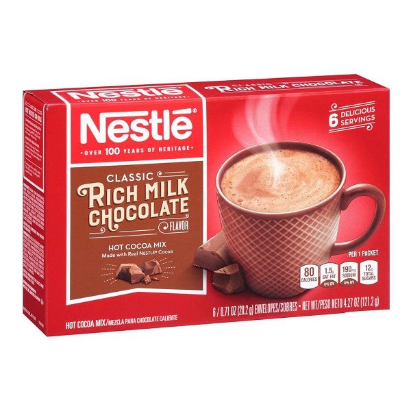 Cacao Nestle Rich Milk Chocolate 6x20.2g ( Mesa)