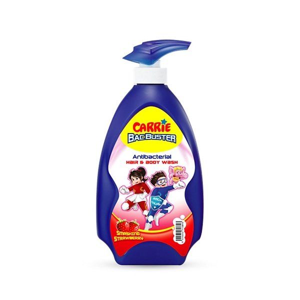 Sữa Tắm Gội Sạch Khuẩn Cho Bé Carrie BacBuster Strawberry 700g