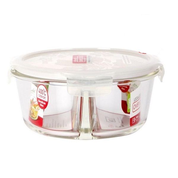 Hộp Thủy Tinh Tròn Lock&Lock 950ml Chia Ngăn LLG861D