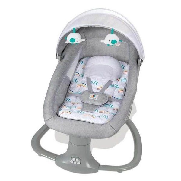 Nôi Ru Ngủ Thư Giãn Kết Hợp Ghế Ngồi Đọc Sách Cho Bé Mastela 8104 - Trắng Xám