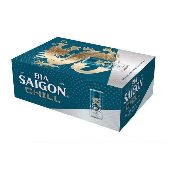 Thùng 24 Lon Bia Saigon Chill 330ml