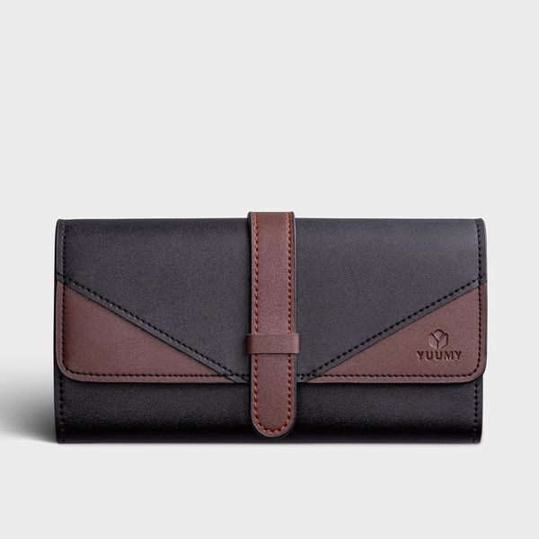 Ví Da Cầm Tay Thời Trang Màu Đen Yuumy YV35D (Store 5703)