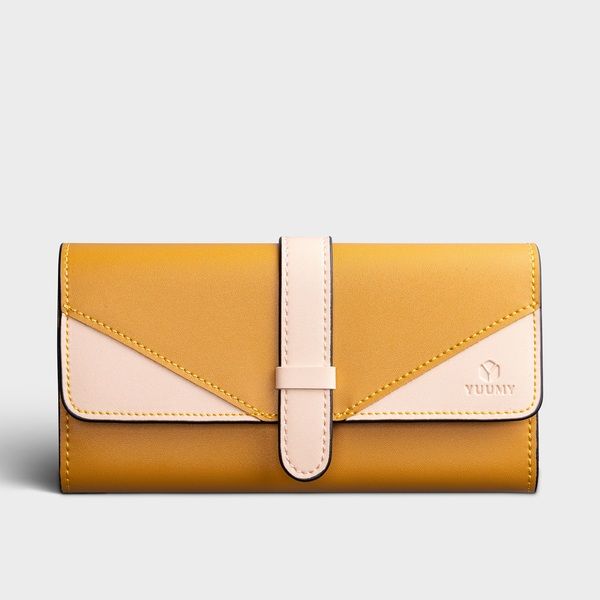 Ví Da Cầm Tay Thời Trang Màu Vàng Yuumy YV35V (Store 5703)
