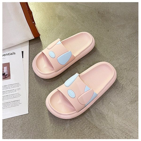 Dép Quai Ngang Chó Đốm Màu Hồng Nhạt Cát Tường (Store 1001,1003)