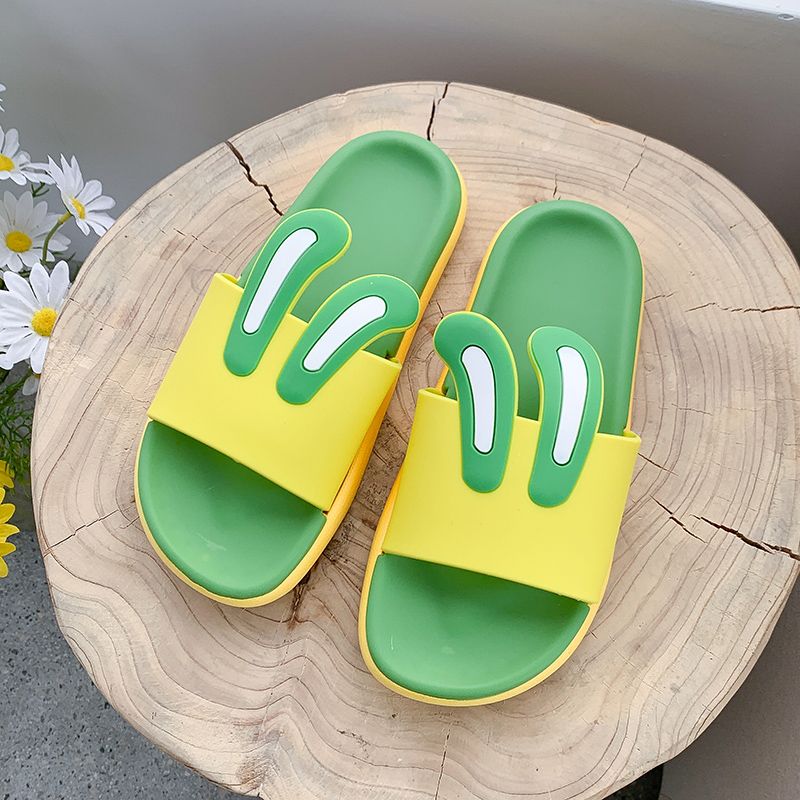 Dép Quai Ngang Tai Thỏ Màu Xanh Lá Cát Tường (Store 1001,1003)
