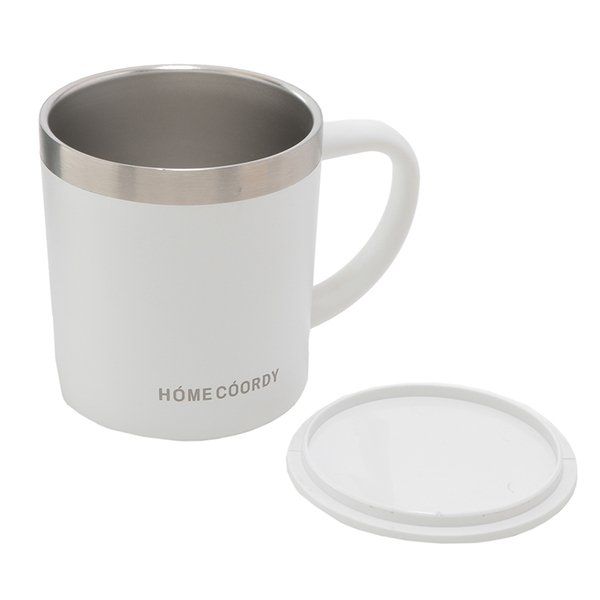 Cốc Giữ Nhiệt Màu Trắng Có Tay Cầm 300ml