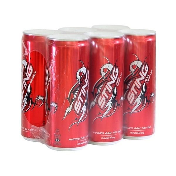 Lốc 6 Nước Tăng Lực Sting Red Sleek 320ml