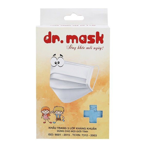Khẩu Trang Dr.Mask Trẻ Em 3 Lớp - Hộp 20 Cái