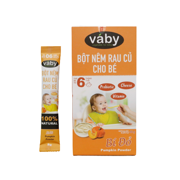 Bột Nêm Rau Củ Cho Bé - Bí Đỏ 48g (6 x gói 8g) Chín Nghĩa