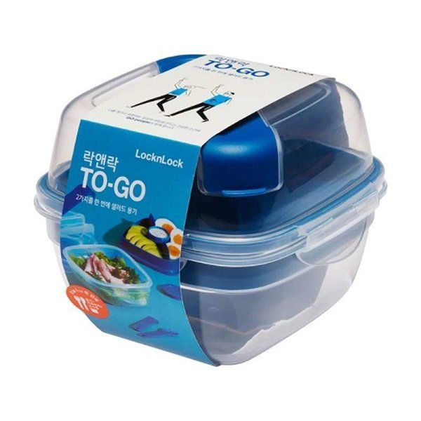 Hộp Đựng Cơm/Salad Lock&Lock Togo 950Ml Xanh Hsm8440Tlblu