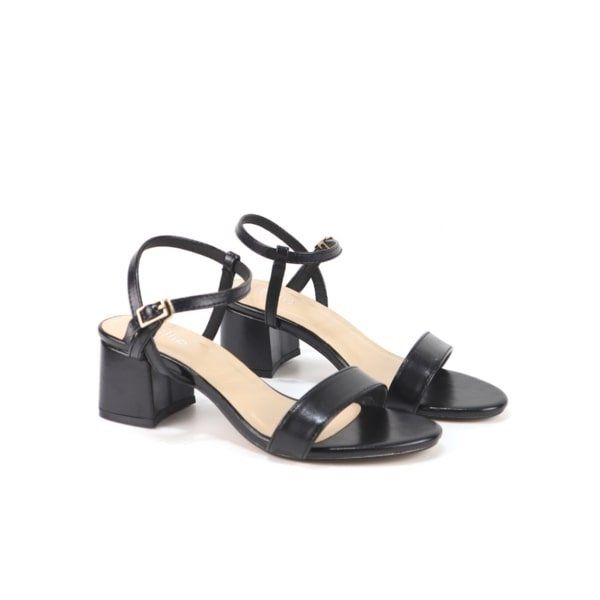 Giày Sandal 6cm Màu Đen Cillie 1205