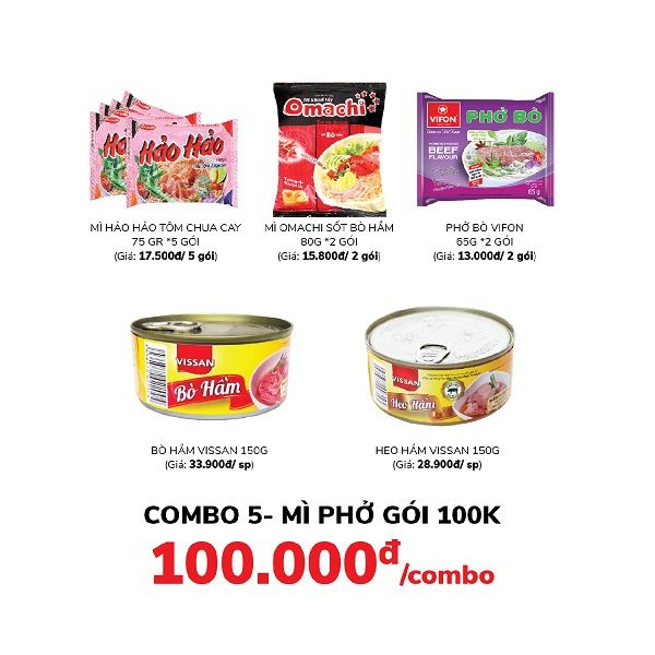 Combo 5- Mì Phở Gói