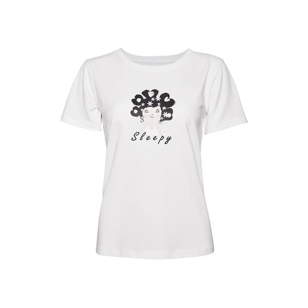 Áo Mặc Nhà Cotton Màu Trắng Kem iBasic HOMY027