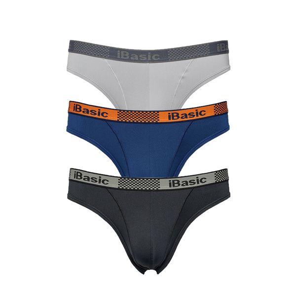 Combo 3 Quần Lót Nam Tam Giác Thun Lạnh Màu Mix iBasic PANM066 (Store 5703)
