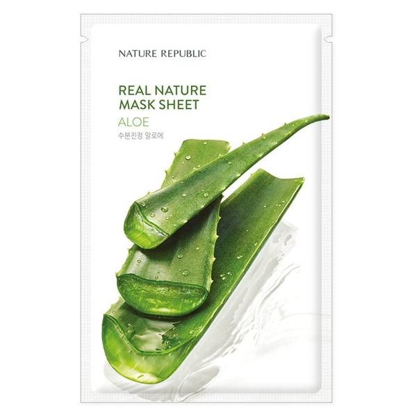 Mặt Nạ Chiết Xuất Lô Hội Làm Dịu Da Nature Republic Real Nature Aloe Mask Sheet 23ml (GB)