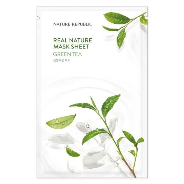 Mặt Nạ Chiết Xuất Trà Xanh Săn Chắc Da Nature Republic Real Nature Green Tea Mask Sheet 23ml (GB)