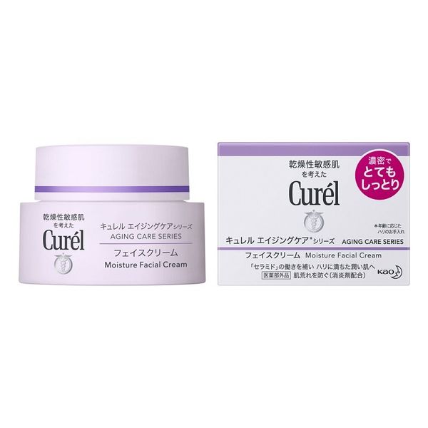 Kem Dưỡng Ẩm Chuyên Sâu Cho Da Lão Hóa Curél Aging Care Series Moisture Facial Cream 40g (GB)