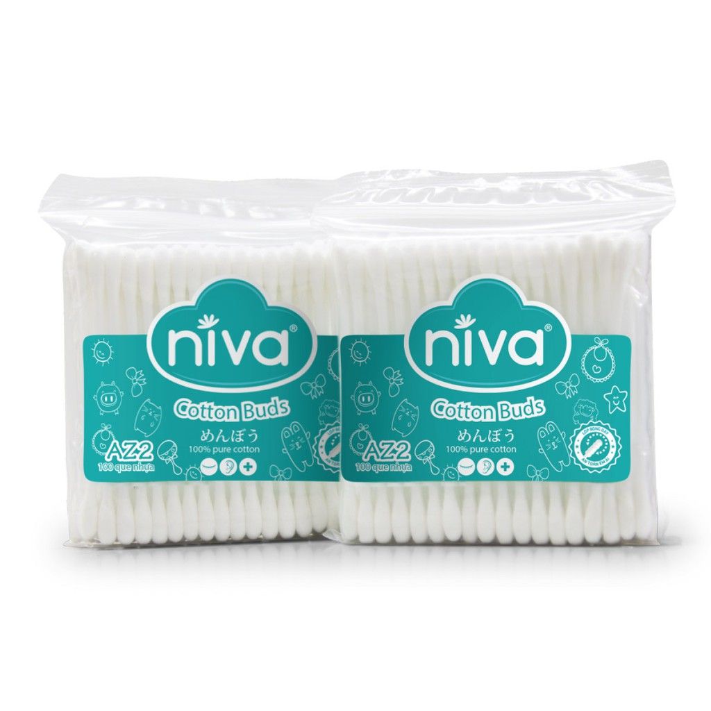 Tăm Bông Niva Túi Zipper NL 100 Que - AZ2