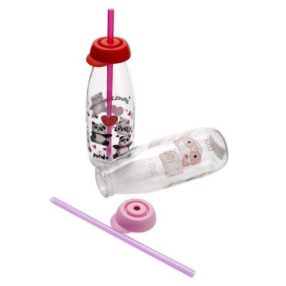 CHAI TT HEREVIN 500ML CÁC MÀU - ỐNG HÚT*2