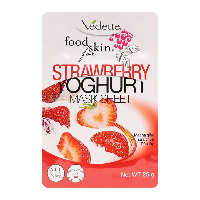 Mặt Nạ Giấy Sữa Chua Vedette 25g - Dâu