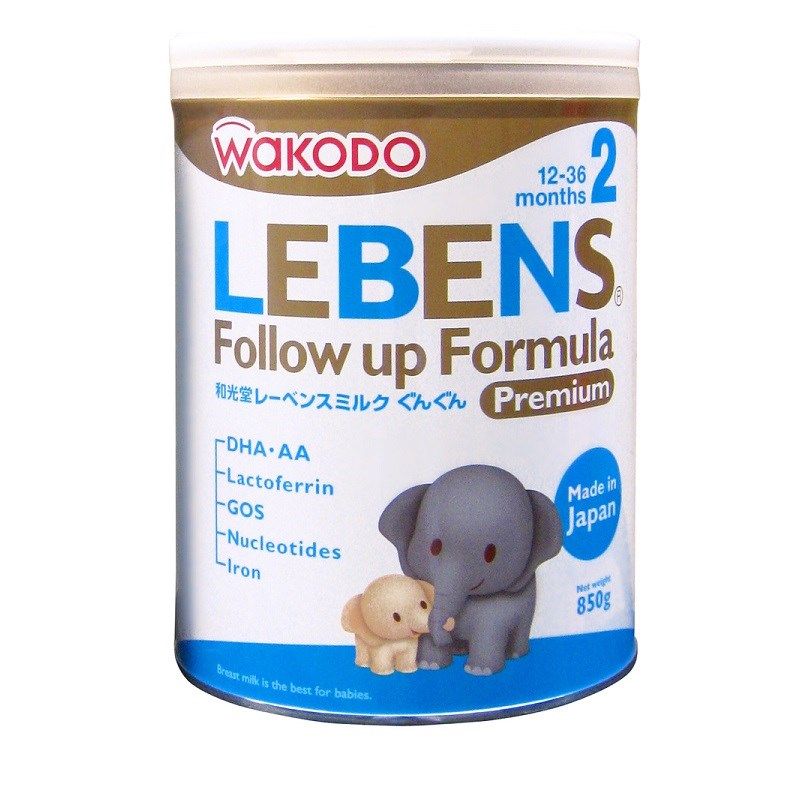 Sữa Wakodo Lebens 2 Cho Trẻ Từ 12-36 Tháng 850g