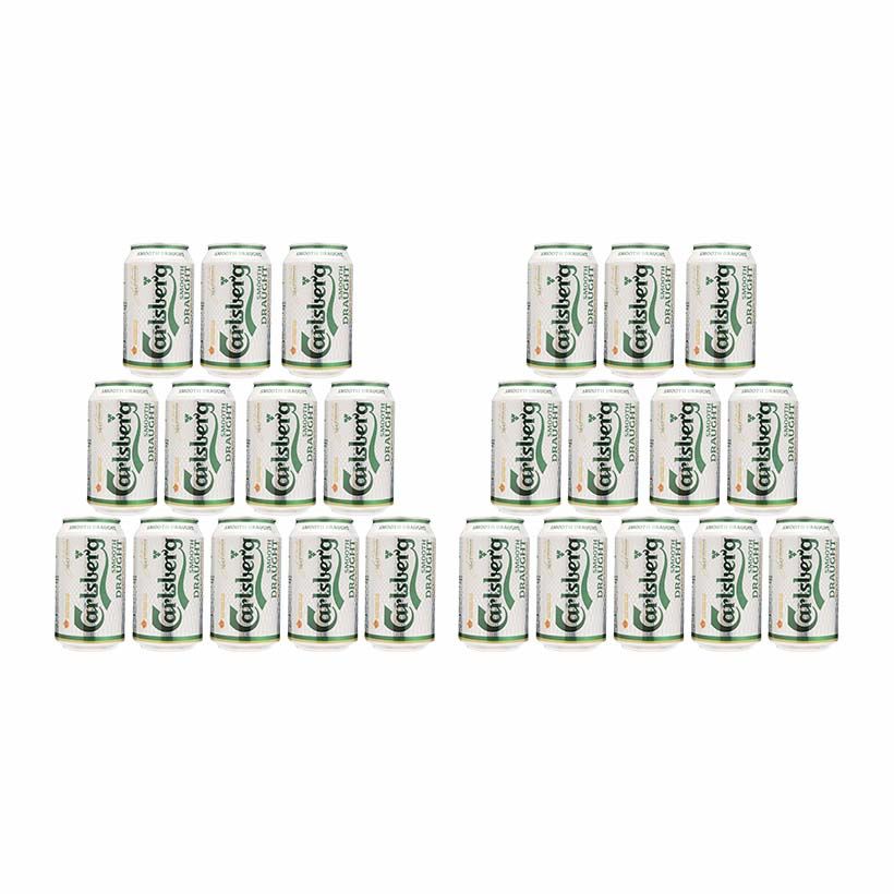 Thùng 24 Bia Carlsberg Smooth Draught - Lon 330ml
