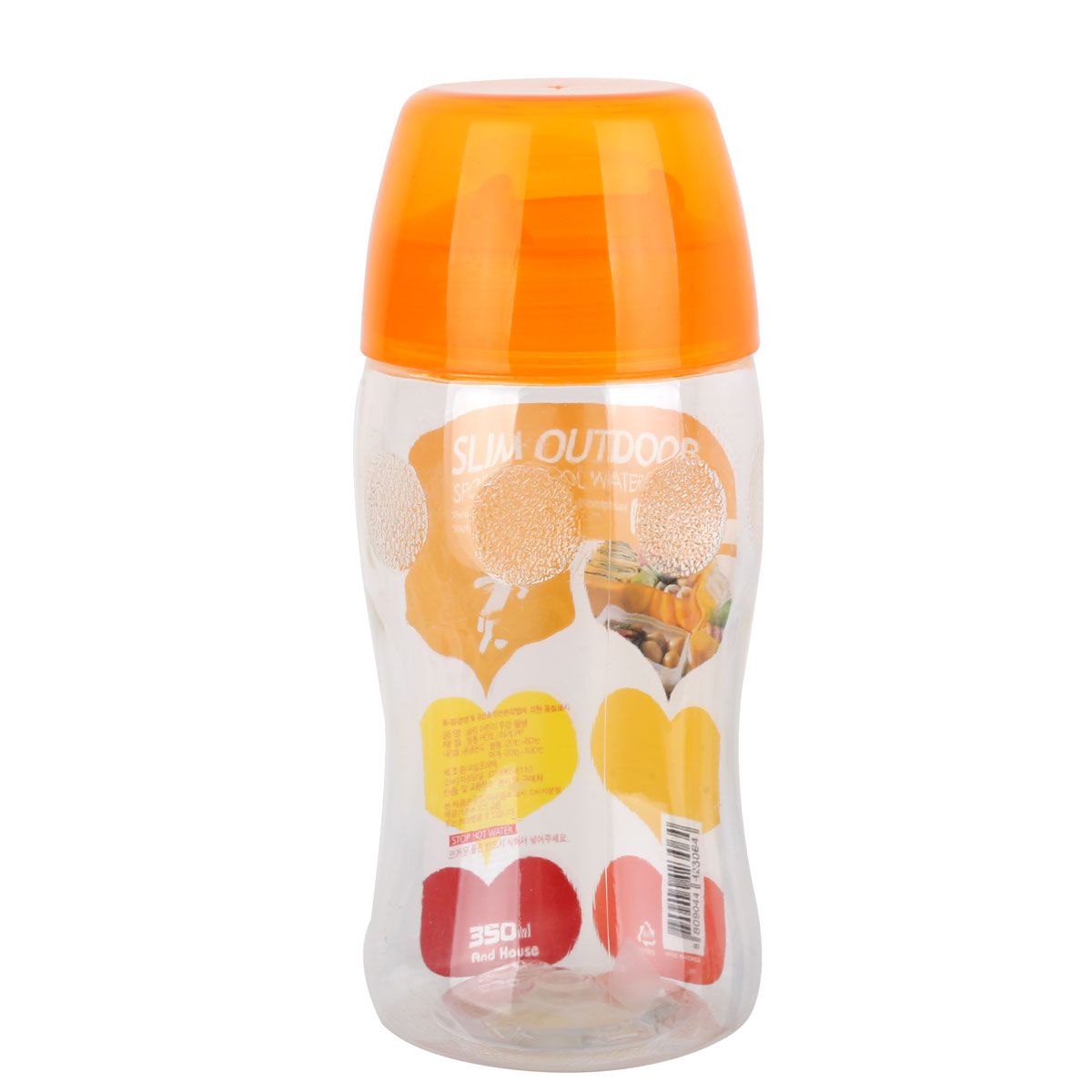 BÌNH NƯỚC THỂ THAO 350ML CÓ NẮP (CAM) 42306